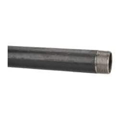 B&K Mueller - Schedule 40, 1-1/2" Diam x 24" Long Steel Black Pipe Nipple - Threaded - Benchmark Tooling