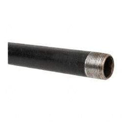 B&K Mueller - Schedule 40, 1" Diam x 30" Long Steel Black Pipe Nipple - Threaded - Benchmark Tooling