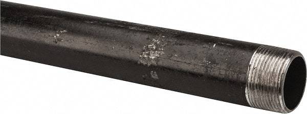 B&K Mueller - Schedule 40, 1-1/4" Diam x 30" Long Steel Black Pipe Nipple - Threaded - Benchmark Tooling