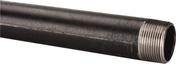 B&K Mueller - Schedule 40, 1-1/4" Diam x 36" Long Steel Black Pipe Nipple - Threaded - Benchmark Tooling