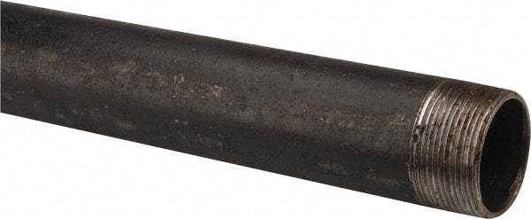 B&K Mueller - Schedule 40, 1-1/2" Diam x 36" Long Steel Black Pipe Nipple - Threaded - Benchmark Tooling