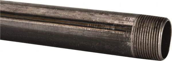 B&K Mueller - Schedule 40, 1-1/4" Diam x 60" Long Steel Black Pipe Nipple - Threaded - Benchmark Tooling