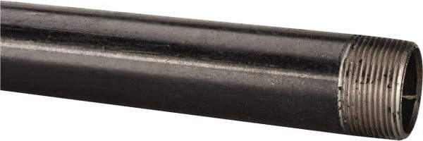 B&K Mueller - Schedule 40, 1-1/4" Diam x 72" Long Steel Black Pipe Nipple - Threaded - Benchmark Tooling