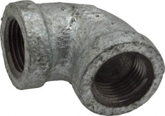 B&K Mueller - Class 150, 3/8" Galvanized Pipe 90° Elbow - Threaded, Malleable Iron - Benchmark Tooling