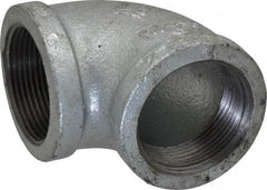 Value Collection - Class 150, 1-1/2" Galvanized Pipe 90° Elbow - Threaded, Malleable Iron - Benchmark Tooling