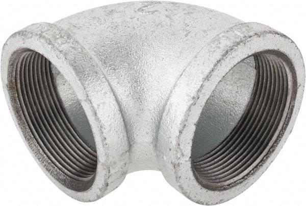 Value Collection - Class 150, 2" Galvanized Pipe 90° Elbow - Threaded, Malleable Iron - Benchmark Tooling
