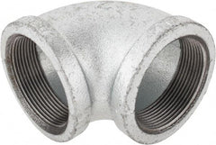 Value Collection - Class 150, 2" Galvanized Pipe 90° Elbow - Threaded, Malleable Iron - Benchmark Tooling