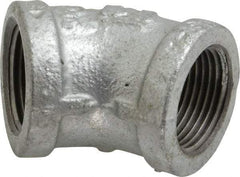 B&K Mueller - Class 150, 3/4" Galvanized Pipe 45° Elbow - Threaded, Malleable Iron - Benchmark Tooling