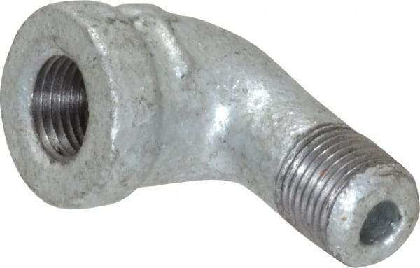 B&K Mueller - Class 150, 1/8" Galvanized Pipe 90° Street Elbow - Threaded, Malleable Iron - Benchmark Tooling