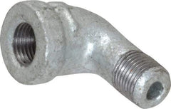 B&K Mueller - Class 150, 1/8" Galvanized Pipe 90° Street Elbow - Threaded, Malleable Iron - Benchmark Tooling
