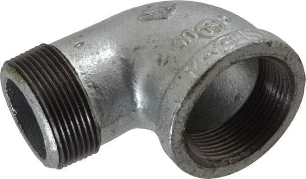 Value Collection - Class 150, 1-1/2" Galvanized Pipe 90° Street Elbow - Threaded, Malleable Iron - Benchmark Tooling