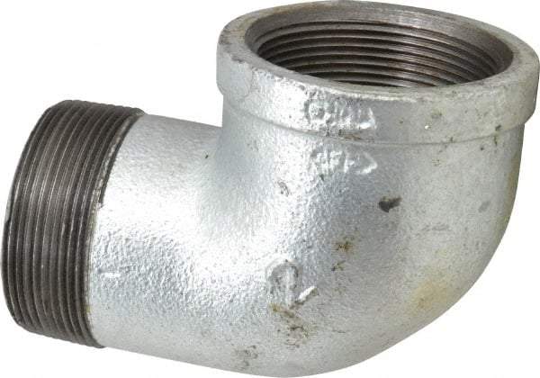 Value Collection - Class 150, 2" Galvanized Pipe 90° Street Elbow - Threaded, Malleable Iron - Benchmark Tooling