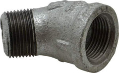 B&K Mueller - Class 150, 3/4" Galvanized Pipe 45° Street Elbow - Threaded, Malleable Iron - Benchmark Tooling