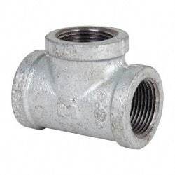Value Collection - Class 150, 1" Galvanized Pipe Tee - Threaded, Malleable Iron - Benchmark Tooling