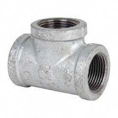 Value Collection - Class 150, 1" Galvanized Pipe Tee - Threaded, Malleable Iron - Benchmark Tooling