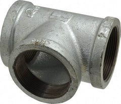 Value Collection - Class 150, 2" Galvanized Pipe Tee - Threaded, Malleable Iron - Benchmark Tooling