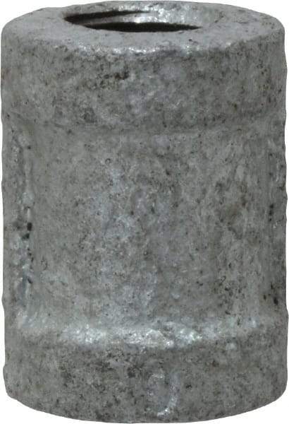 B&K Mueller - Class 150, 1/8" Galvanized Pipe Coupling (Right Hand) - Threaded, Malleable Iron - Benchmark Tooling