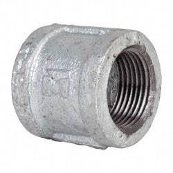 B&K Mueller - Class 150, 1" Galvanized Pipe Coupling (Right Hand) - Threaded, Malleable Iron - Benchmark Tooling