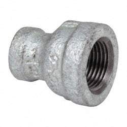 B&K Mueller - Class 150, 3/8 x 1/8" Galvanized Pipe Reducing Coupling - Threaded, Malleable Iron - Benchmark Tooling