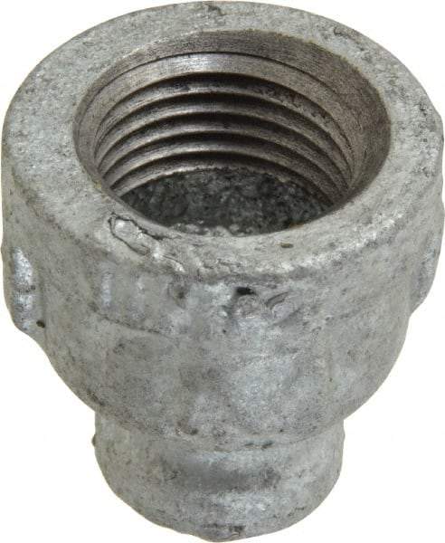 B&K Mueller - Class 150, 1/2 x 1/8" Galvanized Pipe Reducing Coupling - Threaded, Malleable Iron - Benchmark Tooling