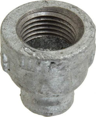 B&K Mueller - Class 150, 1/2 x 1/8" Galvanized Pipe Reducing Coupling - Threaded, Malleable Iron - Benchmark Tooling