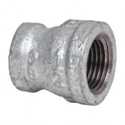 B&K Mueller - Class 150, 1/2 x 3/8" Galvanized Pipe Reducing Coupling - Threaded, Malleable Iron - Benchmark Tooling