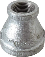 B&K Mueller - Class 150, 1-1/4 x 3/4" Galvanized Pipe Reducing Coupling - Threaded, Malleable Iron - Benchmark Tooling