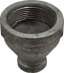 B&K Mueller - Class 150, 1-1/2 x 1/2" Galvanized Pipe Reducing Coupling - Threaded, Malleable Iron - Benchmark Tooling