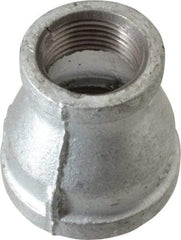 B&K Mueller - Class 150, 1-1/2 x 1" Galvanized Pipe Reducing Coupling - Threaded, Malleable Iron - Benchmark Tooling