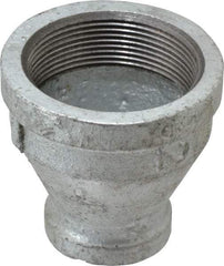B&K Mueller - Class 150, 2 x 1" Galvanized Pipe Reducing Coupling - Threaded, Malleable Iron - Benchmark Tooling