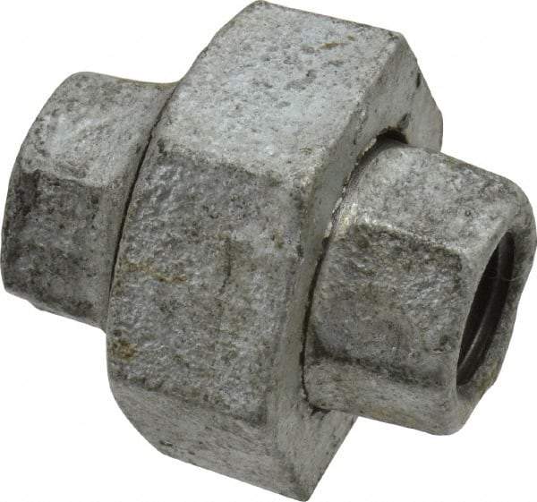 B&K Mueller - Class 150, 1/4" Galvanized Pipe Union - Threaded, Malleable Iron - Benchmark Tooling