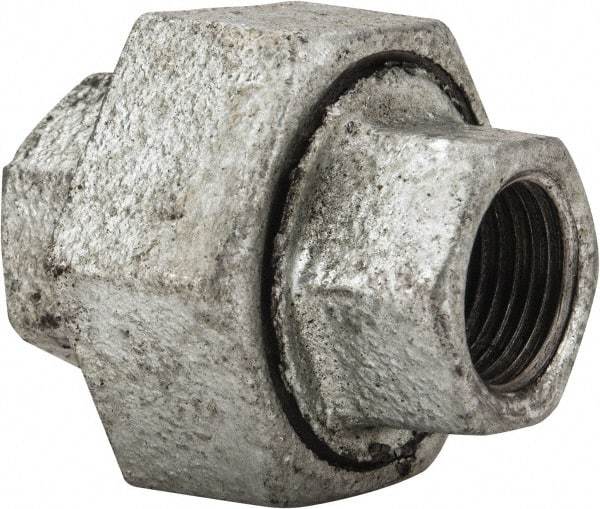 B&K Mueller - Class 150, 3/8" Galvanized Pipe Union - Threaded, Malleable Iron - Benchmark Tooling