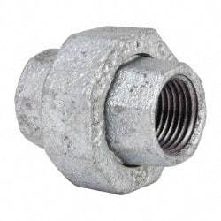 Value Collection - Class 150, 1/2" Galvanized Pipe Union - Threaded, Malleable Iron - Benchmark Tooling