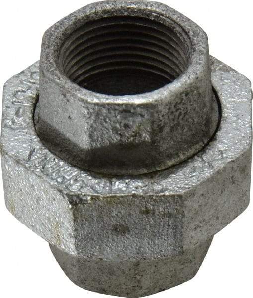 Value Collection - Class 150, 3/4" Galvanized Pipe Union - Threaded, Malleable Iron - Benchmark Tooling