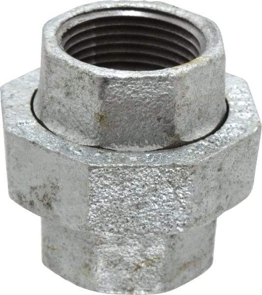 Value Collection - Class 150, 1" Galvanized Pipe Union - Threaded, Malleable Iron - Benchmark Tooling