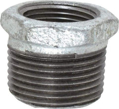 Value Collection - Class 150, 1 x 3/4" Galvanized Pipe Hex Bushing - Threaded, Malleable Iron - Benchmark Tooling