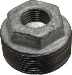 B&K Mueller - Class 150, 1-1/2 x 1/2" Galvanized Pipe Hex Bushing - Threaded, Malleable Iron - Benchmark Tooling