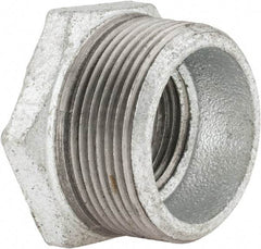 B&K Mueller - Class 150, 1-1/2 x 1" Galvanized Pipe Hex Bushing - Threaded, Malleable Iron - Benchmark Tooling