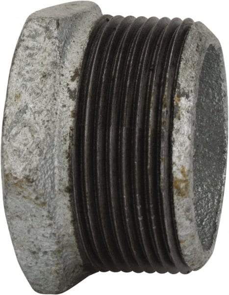 B&K Mueller - Class 150, 1-1/2 x 1-1/4" Galvanized Pipe Hex Bushing - Threaded, Malleable Iron - Benchmark Tooling
