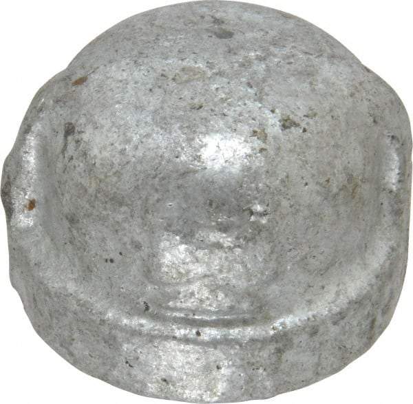 B&K Mueller - Class 150, 1/2" Galvanized Pipe End Cap - Threaded, Malleable Iron - Benchmark Tooling