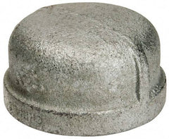 B&K Mueller - Class 150, 1-1/2" Galvanized Pipe End Cap - Threaded, Malleable Iron - Benchmark Tooling