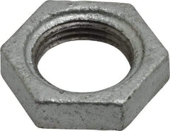 B&K Mueller - Class 150, 1/2" Galvanized Pipe Hex Locknut - Threaded, Malleable Iron - Benchmark Tooling