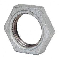 B&K Mueller - Class 150, 1" Galvanized Pipe Hex Locknut - Threaded, Malleable Iron - Benchmark Tooling