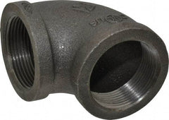 Value Collection - Size 1-1/2", Class 150, Malleable Iron Black Pipe 90° Elbow - 150 psi, Threaded End Connection - Benchmark Tooling