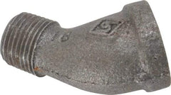 B&K Mueller - Size 3/8", Class 150, Malleable Iron Black Pipe 45° Street Elbow - 150 psi, Threaded End Connection - Benchmark Tooling