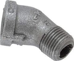 B&K Mueller - Size 1/2", Class 150, Malleable Iron Black Pipe 45° Street Elbow - 150 psi, Threaded End Connection - Benchmark Tooling
