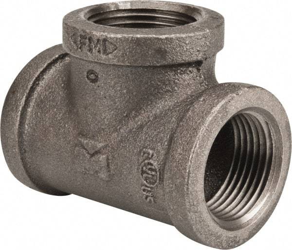 Value Collection - Size 1", Class 150, Malleable Iron Black Pipe Tee - 150 psi, Threaded End Connection - Benchmark Tooling