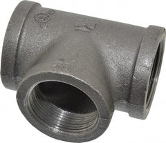 Value Collection - Size 1-1/2", Class 150, Malleable Iron Black Pipe Tee - 150 psi, Threaded End Connection - Benchmark Tooling