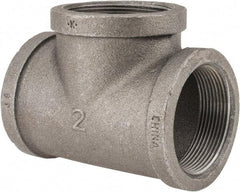 Value Collection - Size 2", Class 150, Malleable Iron Black Pipe Tee - 150 psi, Threaded End Connection - Benchmark Tooling