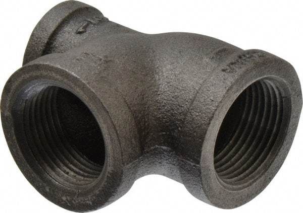 B&K Mueller - Size 1 x 1/2 x 1", Class 150, Malleable Iron Black Pipe Reducing Tee - 150 psi, Threaded End Connection - Benchmark Tooling